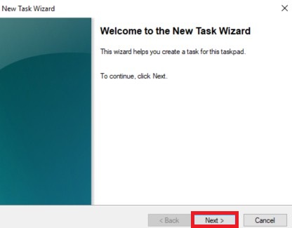 Task wizard